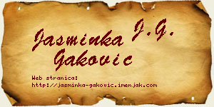 Jasminka Gaković vizit kartica
